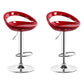 Industrial Adjustable Height Swivel Counter Stools Metal Bar Stools with Footrest Red 2 Piece Set Clearhalo 'Bar Furniture' 'Bar Stools' 'bar_stools' 'furn' 'furn_bar_stools' 'Furniture' 'furniture_bar_stools' 'Kitchen & Dining Furniture' 4730455