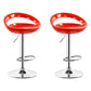 Industrial Adjustable Height Swivel Counter Stools Metal Bar Stools with Footrest Orange 2 Piece Set Clearhalo 'Bar Furniture' 'Bar Stools' 'bar_stools' 'furn' 'furn_bar_stools' 'Furniture' 'furniture_bar_stools' 'Kitchen & Dining Furniture' 4730458