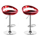 Industrial Adjustable Height Swivel Counter Stools Metal Bar Stools with Footrest Burgundy 2 Piece Set Clearhalo 'Bar Furniture' 'Bar Stools' 'bar_stools' 'furn' 'furn_bar_stools' 'Furniture' 'furniture_bar_stools' 'Kitchen & Dining Furniture' 4730463