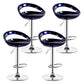 Industrial Adjustable Height Swivel Counter Stools Metal Bar Stools with Footrest Royal Blue 4 Piece Set Clearhalo 'Bar Furniture' 'Bar Stools' 'bar_stools' 'furn' 'furn_bar_stools' 'Furniture' 'furniture_bar_stools' 'Kitchen & Dining Furniture' 4730466