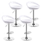 Industrial Adjustable Height Swivel Counter Stools Metal Bar Stools with Footrest White 4 Piece Set Clearhalo 'Bar Furniture' 'Bar Stools' 'bar_stools' 'furn' 'furn_bar_stools' 'Furniture' 'furniture_bar_stools' 'Kitchen & Dining Furniture' 4730474