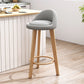 Scandinavian Style Bar-stool Steel Legs Round Seat Single Counter Stool for Kitchen Bar Clearhalo 'Bar Furniture' 'Bar Stools' 'bar_stools' 'furn' 'furn_bar_stools' 'Furniture' 'furniture_bar_stools' 'Kitchen & Dining Furniture' 4730476