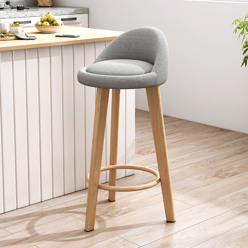 Scandinavian Style Bar-stool Steel Legs Round Seat Single Counter Stool for Kitchen Bar Clearhalo 'Bar Furniture' 'Bar Stools' 'bar_stools' 'furn' 'furn_bar_stools' 'Furniture' 'furniture_bar_stools' 'Kitchen & Dining Furniture' 4730476