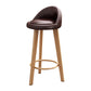 Scandinavian Style Bar-stool Steel Legs Round Seat Single Counter Stool for Kitchen Bar Brown Wood Clearhalo 'Bar Furniture' 'Bar Stools' 'bar_stools' 'furn' 'furn_bar_stools' 'Furniture' 'furniture_bar_stools' 'Kitchen & Dining Furniture' 4730486