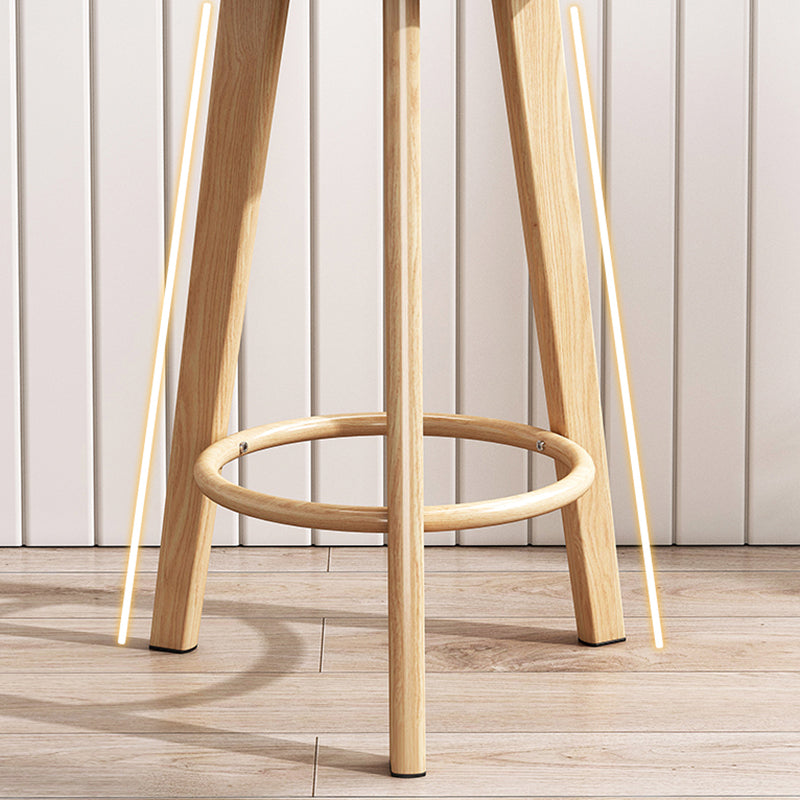 Scandinavian Style Bar-stool Steel Legs Round Seat Single Counter Stool for Kitchen Bar Clearhalo 'Bar Furniture' 'Bar Stools' 'bar_stools' 'furn' 'furn_bar_stools' 'Furniture' 'furniture_bar_stools' 'Kitchen & Dining Furniture' 4730492