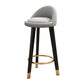 Scandinavian Style Bar-stool Steel Legs Round Seat Single Counter Stool for Kitchen Bar Grey Black Clearhalo 'Bar Furniture' 'Bar Stools' 'bar_stools' 'furn' 'furn_bar_stools' 'Furniture' 'furniture_bar_stools' 'Kitchen & Dining Furniture' 4730495