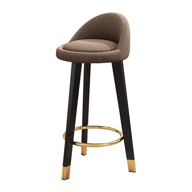 Scandinavian Style Bar-stool Steel Legs Round Seat Single Counter Stool for Kitchen Bar Coffee Black Clearhalo 'Bar Furniture' 'Bar Stools' 'bar_stools' 'furn' 'furn_bar_stools' 'Furniture' 'furniture_bar_stools' 'Kitchen & Dining Furniture' 4730500