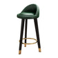 Scandinavian Style Bar-stool Steel Legs Round Seat Single Counter Stool for Kitchen Bar Blackish Green Black Clearhalo 'Bar Furniture' 'Bar Stools' 'bar_stools' 'furn' 'furn_bar_stools' 'Furniture' 'furniture_bar_stools' 'Kitchen & Dining Furniture' 4730502