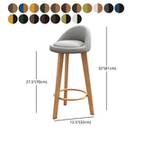 Scandinavian Style Bar-stool Steel Legs Round Seat Single Counter Stool for Kitchen Bar Clearhalo 'Bar Furniture' 'Bar Stools' 'bar_stools' 'furn' 'furn_bar_stools' 'Furniture' 'furniture_bar_stools' 'Kitchen & Dining Furniture' 4730503