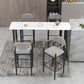 Scandinavian Upholstered Metal Counter Stools Low Back Bar Stools with 4 Legs Clearhalo 'Bar Furniture' 'Bar Stools' 'bar_stools' 'furn' 'furn_bar_stools' 'Furniture' 'furniture_bar_stools' 'Kitchen & Dining Furniture' 4730509