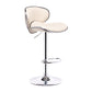Scandinavian Adjustable Height Swivel Counter Stools Metal Leather Bar Stools Beige 1 Piece Clearhalo 'Bar Furniture' 'Bar Stools' 'bar_stools' 'furn' 'furn_bar_stools' 'Furniture' 'furniture_bar_stools' 'Kitchen & Dining Furniture' 4730521