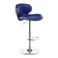Scandinavian Adjustable Height Swivel Counter Stools Metal Leather Bar Stools Blue 1 Piece Clearhalo 'Bar Furniture' 'Bar Stools' 'bar_stools' 'furn' 'furn_bar_stools' 'Furniture' 'furniture_bar_stools' 'Kitchen & Dining Furniture' 4730526