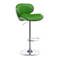 Scandinavian Adjustable Height Swivel Counter Stools Metal Leather Bar Stools Green 1 Piece Clearhalo 'Bar Furniture' 'Bar Stools' 'bar_stools' 'furn' 'furn_bar_stools' 'Furniture' 'furniture_bar_stools' 'Kitchen & Dining Furniture' 4730537