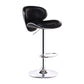Scandinavian Adjustable Height Swivel Counter Stools Metal Leather Bar Stools Black 1 Piece Clearhalo 'Bar Furniture' 'Bar Stools' 'bar_stools' 'furn' 'furn_bar_stools' 'Furniture' 'furniture_bar_stools' 'Kitchen & Dining Furniture' 4730538