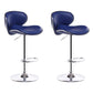 Scandinavian Adjustable Height Swivel Counter Stools Metal Leather Bar Stools Blue 2 Piece Set Clearhalo 'Bar Furniture' 'Bar Stools' 'bar_stools' 'furn' 'furn_bar_stools' 'Furniture' 'furniture_bar_stools' 'Kitchen & Dining Furniture' 4730543