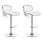 Scandinavian Adjustable Height Swivel Counter Stools Metal Leather Bar Stools White 2 Piece Set Clearhalo 'Bar Furniture' 'Bar Stools' 'bar_stools' 'furn' 'furn_bar_stools' 'Furniture' 'furniture_bar_stools' 'Kitchen & Dining Furniture' 4730545