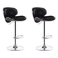 Scandinavian Adjustable Height Swivel Counter Stools Metal Leather Bar Stools Black 2 Piece Set Clearhalo 'Bar Furniture' 'Bar Stools' 'bar_stools' 'furn' 'furn_bar_stools' 'Furniture' 'furniture_bar_stools' 'Kitchen & Dining Furniture' 4730550
