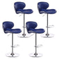 Scandinavian Adjustable Height Swivel Counter Stools Metal Leather Bar Stools Blue 4 Piece Set Clearhalo 'Bar Furniture' 'Bar Stools' 'bar_stools' 'furn' 'furn_bar_stools' 'Furniture' 'furniture_bar_stools' 'Kitchen & Dining Furniture' 4730555