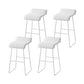 Scandinavian Leather Metal Counter Stools Low Back Bar Stools with Solid Wave Seat White 4 Piece Set Clearhalo 'Bar Furniture' 'Bar Stools' 'bar_stools' 'furn' 'furn_bar_stools' 'Furniture' 'furniture_bar_stools' 'Kitchen & Dining Furniture' 4730573
