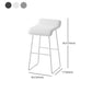 Scandinavian Leather Metal Counter Stools Low Back Bar Stools with Solid Wave Seat Clearhalo 'Bar Furniture' 'Bar Stools' 'bar_stools' 'furn' 'furn_bar_stools' 'Furniture' 'furniture_bar_stools' 'Kitchen & Dining Furniture' 4730581