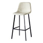 Scandinavian Style Bar-stool with Square Leather Seat Counter Stool Kitchen Bar-stool Off-White 1 Piece Bar Stool(30"H) Clearhalo 'Bar Furniture' 'Bar Stools' 'bar_stools' 'furn' 'furn_bar_stools' 'Furniture' 'furniture_bar_stools' 'Kitchen & Dining Furniture' 4730592