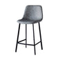 Scandinavian Style Bar-stool with Square Leather Seat Counter Stool Kitchen Bar-stool Grey 1 Piece Counter Stool(26"H) Clearhalo 'Bar Furniture' 'Bar Stools' 'bar_stools' 'furn' 'furn_bar_stools' 'Furniture' 'furniture_bar_stools' 'Kitchen & Dining Furniture' 4730607