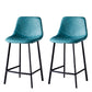 Scandinavian Style Bar-stool with Square Leather Seat Counter Stool Kitchen Bar-stool Lake Blue 2 Piece Set Counter Stool(26"H) Clearhalo 'Bar Furniture' 'Bar Stools' 'bar_stools' 'furn' 'furn_bar_stools' 'Furniture' 'furniture_bar_stools' 'Kitchen & Dining Furniture' 4730613