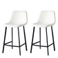 Scandinavian Style Bar-stool with Square Leather Seat Counter Stool Kitchen Bar-stool White 2 Piece Set Counter Stool(26"H) Clearhalo 'Bar Furniture' 'Bar Stools' 'bar_stools' 'furn' 'furn_bar_stools' 'Furniture' 'furniture_bar_stools' 'Kitchen & Dining Furniture' 4730619