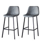 Scandinavian Style Bar-stool with Square Leather Seat Counter Stool Kitchen Bar-stool Grey 2 Piece Set Bar Stool(30"H) Clearhalo 'Bar Furniture' 'Bar Stools' 'bar_stools' 'furn' 'furn_bar_stools' 'Furniture' 'furniture_bar_stools' 'Kitchen & Dining Furniture' 4730624