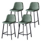 Scandinavian Style Bar-stool with Square Leather Seat Counter Stool Kitchen Bar-stool Green 4 Piece Set Counter Stool(26"H) Clearhalo 'Bar Furniture' 'Bar Stools' 'bar_stools' 'furn' 'furn_bar_stools' 'Furniture' 'furniture_bar_stools' 'Kitchen & Dining Furniture' 4730627