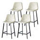 Scandinavian Style Bar-stool with Square Leather Seat Counter Stool Kitchen Bar-stool Off-White 4 Piece Set Counter Stool(26"H) Clearhalo 'Bar Furniture' 'Bar Stools' 'bar_stools' 'furn' 'furn_bar_stools' 'Furniture' 'furniture_bar_stools' 'Kitchen & Dining Furniture' 4730631