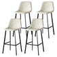 Scandinavian Style Bar-stool with Square Leather Seat Counter Stool Kitchen Bar-stool Off-White 4 Piece Set Bar Stool(30"H) Clearhalo 'Bar Furniture' 'Bar Stools' 'bar_stools' 'furn' 'furn_bar_stools' 'Furniture' 'furniture_bar_stools' 'Kitchen & Dining Furniture' 4730632