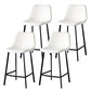 Scandinavian Style Bar-stool with Square Leather Seat Counter Stool Kitchen Bar-stool White 4 Piece Set Counter Stool(26"H) Clearhalo 'Bar Furniture' 'Bar Stools' 'bar_stools' 'furn' 'furn_bar_stools' 'Furniture' 'furniture_bar_stools' 'Kitchen & Dining Furniture' 4730635