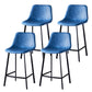 Scandinavian Style Bar-stool with Square Leather Seat Counter Stool Kitchen Bar-stool Blue 4 Piece Set Counter Stool(26"H) Clearhalo 'Bar Furniture' 'Bar Stools' 'bar_stools' 'furn' 'furn_bar_stools' 'Furniture' 'furniture_bar_stools' 'Kitchen & Dining Furniture' 4730637