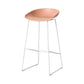 Scandinavian Style Bar-stool with Sled Legs Bucket Seat Counter Stool for Kitchen Bar Pink 1 Piece Counter Stool(26"H) Clearhalo 'Bar Furniture' 'Bar Stools' 'bar_stools' 'furn' 'furn_bar_stools' 'Furniture' 'furniture_bar_stools' 'Kitchen & Dining Furniture' 4730660
