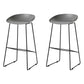 Scandinavian Style Bar-stool with Sled Legs Bucket Seat Counter Stool for Kitchen Bar Grey 2 Piece Set Bar Stool(30"H) Clearhalo 'Bar Furniture' 'Bar Stools' 'bar_stools' 'furn' 'furn_bar_stools' 'Furniture' 'furniture_bar_stools' 'Kitchen & Dining Furniture' 4730666