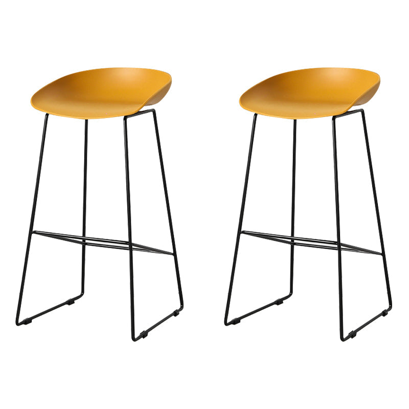 Scandinavian Style Bar-stool with Sled Legs Bucket Seat Counter Stool for Kitchen Bar Ginger 2 Piece Set Bar Stool(30"H) Clearhalo 'Bar Furniture' 'Bar Stools' 'bar_stools' 'furn' 'furn_bar_stools' 'Furniture' 'furniture_bar_stools' 'Kitchen & Dining Furniture' 4730669