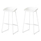Scandinavian Style Bar-stool with Sled Legs Bucket Seat Counter Stool for Kitchen Bar White 2 Piece Set Counter Stool(26"H) Clearhalo 'Bar Furniture' 'Bar Stools' 'bar_stools' 'furn' 'furn_bar_stools' 'Furniture' 'furniture_bar_stools' 'Kitchen & Dining Furniture' 4730671