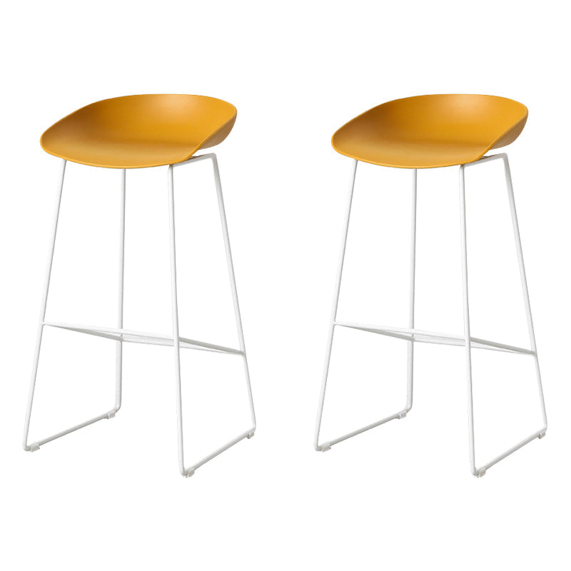 Scandinavian Style Bar-stool with Sled Legs Bucket Seat Counter Stool for Kitchen Bar Ginger 2 Piece Set Counter Stool(26"H) Clearhalo 'Bar Furniture' 'Bar Stools' 'bar_stools' 'furn' 'furn_bar_stools' 'Furniture' 'furniture_bar_stools' 'Kitchen & Dining Furniture' 4730674
