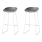 Scandinavian Style Bar-stool with Sled Legs Bucket Seat Counter Stool for Kitchen Bar Grey 2 Piece Set Counter Stool(26"H) Clearhalo 'Bar Furniture' 'Bar Stools' 'bar_stools' 'furn' 'furn_bar_stools' 'Furniture' 'furniture_bar_stools' 'Kitchen & Dining Furniture' 4730675