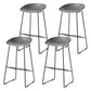 Scandinavian Style Bar-stool with Sled Legs Bucket Seat Counter Stool for Kitchen Bar Grey 4 Piece Set Bar Stool(30"H) Clearhalo 'Bar Furniture' 'Bar Stools' 'bar_stools' 'furn' 'furn_bar_stools' 'Furniture' 'furniture_bar_stools' 'Kitchen & Dining Furniture' 4730677