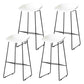 Scandinavian Style Bar-stool with Sled Legs Bucket Seat Counter Stool for Kitchen Bar White 4 Piece Set Bar Stool(30"H) Clearhalo 'Bar Furniture' 'Bar Stools' 'bar_stools' 'furn' 'furn_bar_stools' 'Furniture' 'furniture_bar_stools' 'Kitchen & Dining Furniture' 4730678