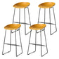 Scandinavian Style Bar-stool with Sled Legs Bucket Seat Counter Stool for Kitchen Bar Ginger 4 Piece Set Bar Stool(30"H) Clearhalo 'Bar Furniture' 'Bar Stools' 'bar_stools' 'furn' 'furn_bar_stools' 'Furniture' 'furniture_bar_stools' 'Kitchen & Dining Furniture' 4730680