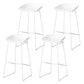 Scandinavian Style Bar-stool with Sled Legs Bucket Seat Counter Stool for Kitchen Bar White 4 Piece Set Counter Stool(26"H) Clearhalo 'Bar Furniture' 'Bar Stools' 'bar_stools' 'furn' 'furn_bar_stools' 'Furniture' 'furniture_bar_stools' 'Kitchen & Dining Furniture' 4730682