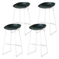 Scandinavian Style Bar-stool with Sled Legs Bucket Seat Counter Stool for Kitchen Bar Blackish Green 4 Piece Set Counter Stool(26"H) Clearhalo 'Bar Furniture' 'Bar Stools' 'bar_stools' 'furn' 'furn_bar_stools' 'Furniture' 'furniture_bar_stools' 'Kitchen & Dining Furniture' 4730684