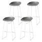 Scandinavian Style Bar-stool with Sled Legs Bucket Seat Counter Stool for Kitchen Bar Grey 4 Piece Set Counter Stool(26"H) Clearhalo 'Bar Furniture' 'Bar Stools' 'bar_stools' 'furn' 'furn_bar_stools' 'Furniture' 'furniture_bar_stools' 'Kitchen & Dining Furniture' 4730686