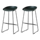 Scandinavian Style Bar-stool with Sled Legs Bucket Seat Counter Stool for Kitchen Bar Blackish Green 2 Piece Set Bar Stool(30"H) Clearhalo 'Bar Furniture' 'Bar Stools' 'bar_stools' 'furn' 'furn_bar_stools' 'Furniture' 'furniture_bar_stools' 'Kitchen & Dining Furniture' 4730688