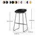 Scandinavian Style Bar-stool with Sled Legs Bucket Seat Counter Stool for Kitchen Bar Clearhalo 'Bar Furniture' 'Bar Stools' 'bar_stools' 'furn' 'furn_bar_stools' 'Furniture' 'furniture_bar_stools' 'Kitchen & Dining Furniture' 4730690