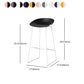 Scandinavian Style Bar-stool with Sled Legs Bucket Seat Counter Stool for Kitchen Bar Clearhalo 'Bar Furniture' 'Bar Stools' 'bar_stools' 'furn' 'furn_bar_stools' 'Furniture' 'furniture_bar_stools' 'Kitchen & Dining Furniture' 4730691