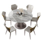 Modern 1/2/5/7 Pieces Dinette Set Round Dining Room Table Set 7 Pieces: Table, 6 Chairs Clearhalo 'Dining Room Sets' 'Dining Tables & Seating' 'dining_room_set' 'furn' 'furn_dining_room_set' 'Furniture' 'furniture_dining_room_set' 'Kitchen & Dining Furniture' 4730751